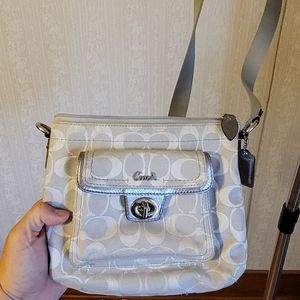 Silver Coach crossbody